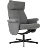 Кресло для дома БЮРОКРАТ _BARON с пуфом серый _BARON/GREY