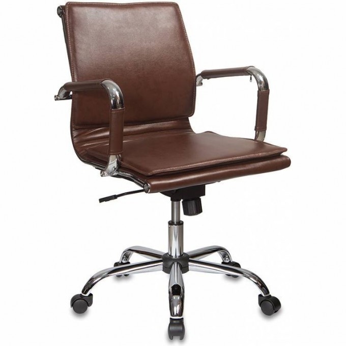 Кресло руководителя БЮРОКРАТ CH-993-Low коричневое, экокожа CH-993-LOW/BROWN Кресло руководителя БЮРОКРАТ CH-993-Low коричневое, экокожа CH-993-LOW/BROWN