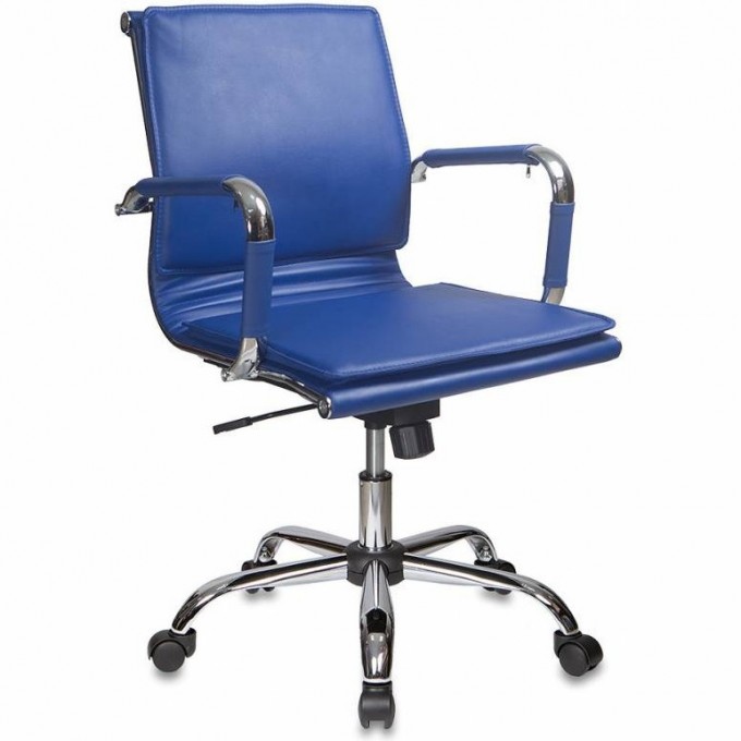Кресло руководителя БЮРОКРАТ CH-993-Low синее, экокожа CH-993-LOW/BLUE Кресло руководителя БЮРОКРАТ CH-993-Low синее, экокожа CH-993-LOW/BLUE