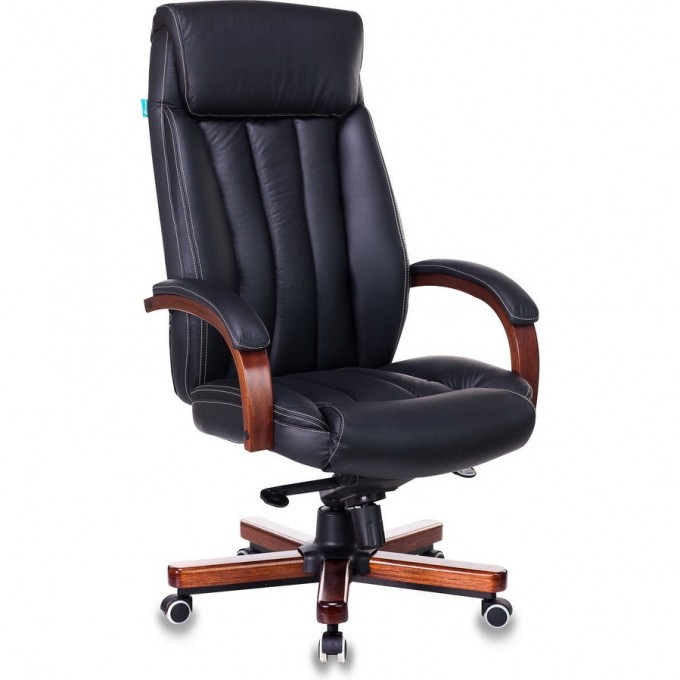 Кресло руководителя БЮРОКРАТ T-9922WALNUT черное, кожа T-9922WALNUT/BLACK Кресло руководителя БЮРОКРАТ T-9922WALNUT черное, кожа T-9922WALNUT/BLACK