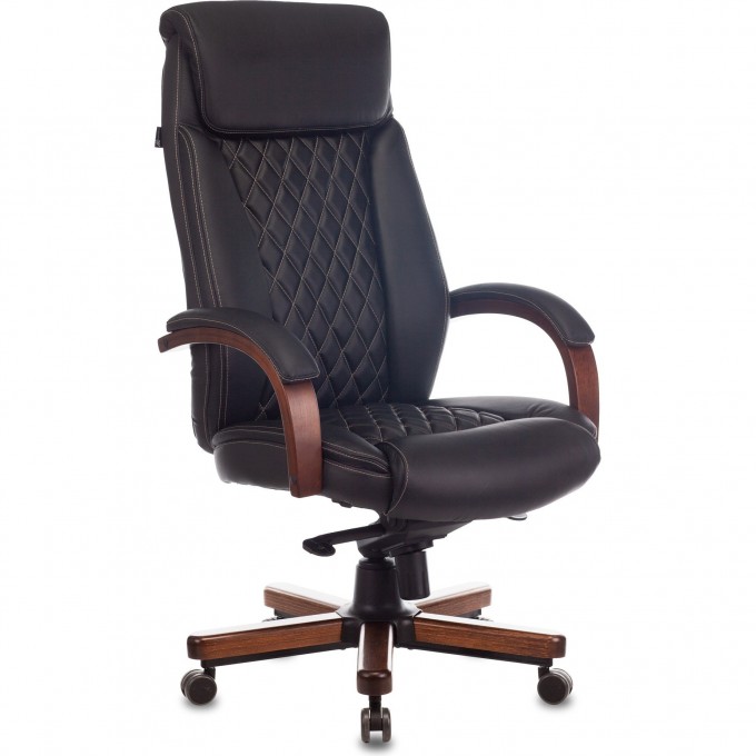 Кресло руководителя БЮРОКРАТ T-9924WALNUT черное, кожа T-9924WALNUT/BLACK Кресло руководителя БЮРОКРАТ T-9924WALNUT черное, кожа T-9924WALNUT/BLACK