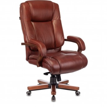 Кресло руководителя БЮРОКРАТ T-9925WALNUT светло-коричневое, кожа Кресло руководителя БЮРОКРАТ T-9925WALNUT светло-коричневое, кожа